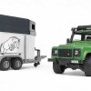 Veh Culos De Juguete Bruder | Coche Land Rover Con Transporte Caballos Bruder