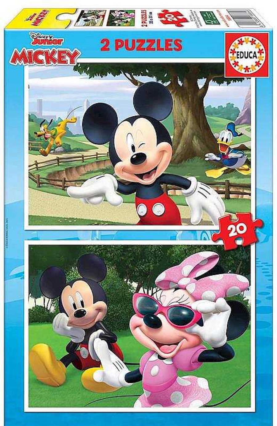 Puzzles Educa Borrás | Puzzle Mickey & Friends 2X20 Piezas