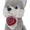 Peluches Creaciones Llopis | Husky Coraz N Peluche 28Cm