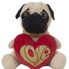 Peluches Creaciones Llopis | Pug Dog Coraz N Peluche 48Cm