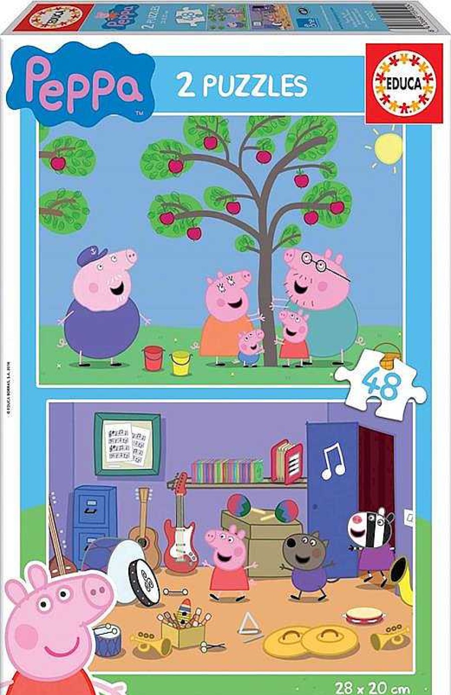 Puzzles Educa Borrás | 2 Puzzles De 48 Piezas De Peppa Pig De Educa