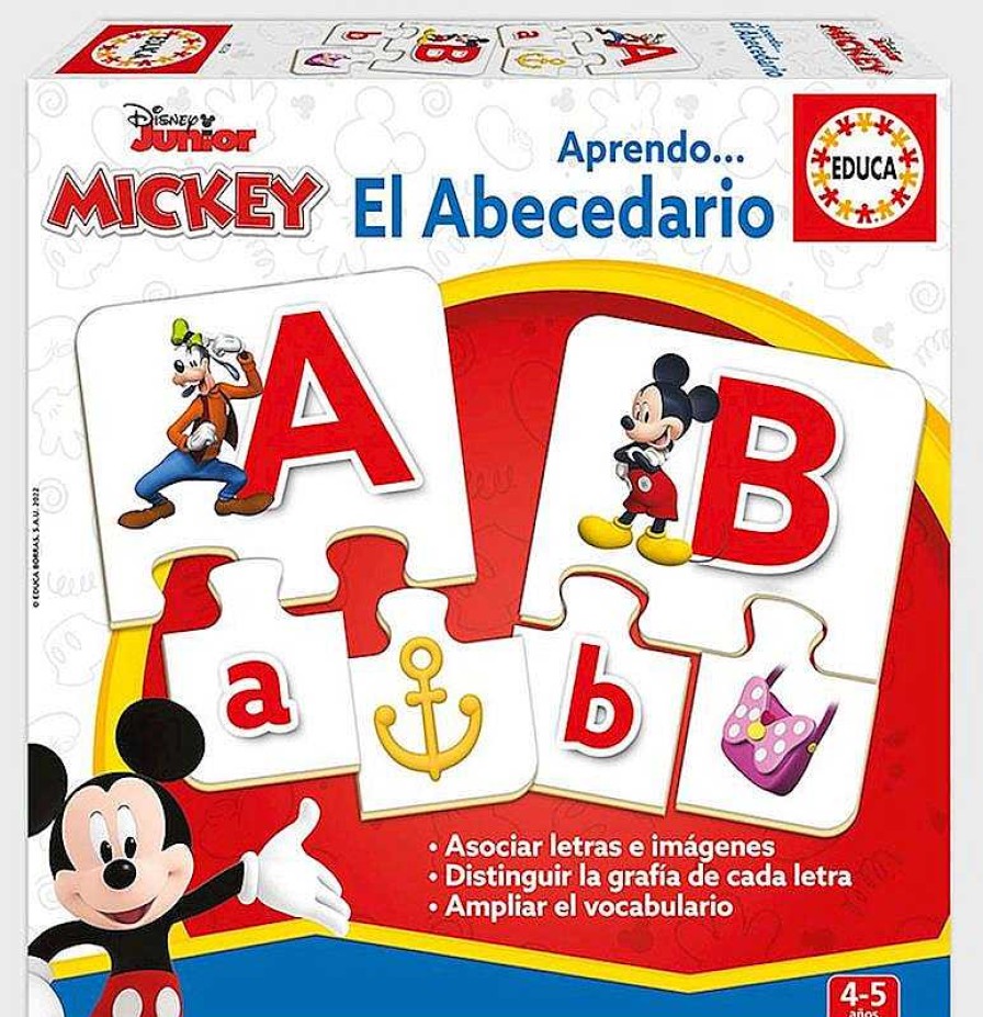 Juegos De Mesa Educa Borrás | Juego El Abecedario Mickey Y Amigos