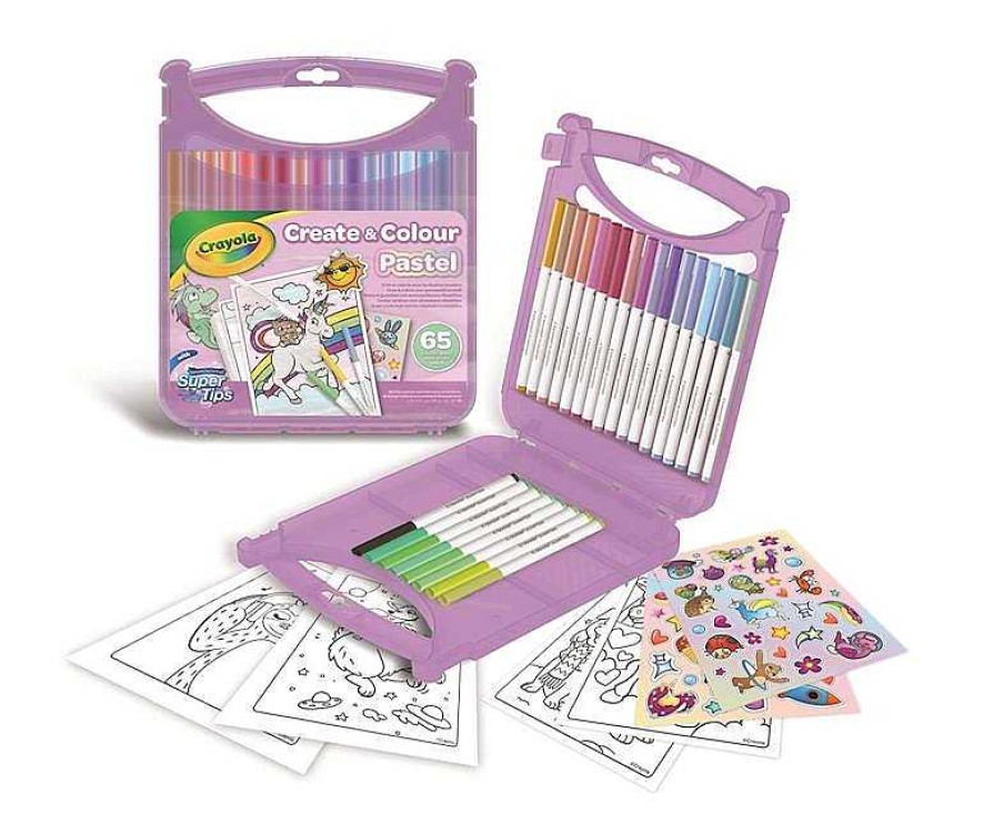 Juegos Del Hogar Crayola | Supertips Pastel Rotuladores Lavables 65 Unidades