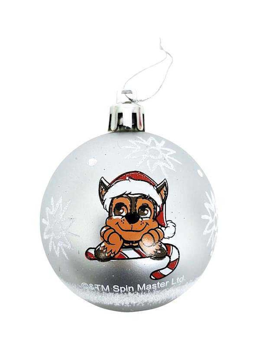 Adornos Navide Os Safta | Bolas Navidad Patrulla Canina Pack 6 Plata