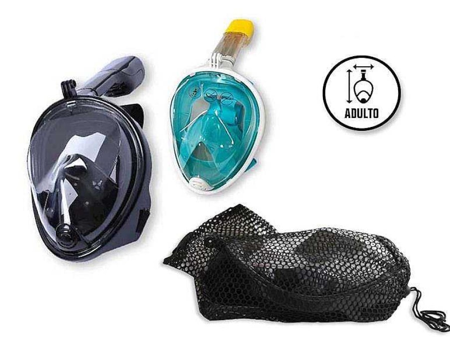 Juguetes Para Piscina Y Accesorios Poessa | Gafa De Buceo Integral Adulto Azul