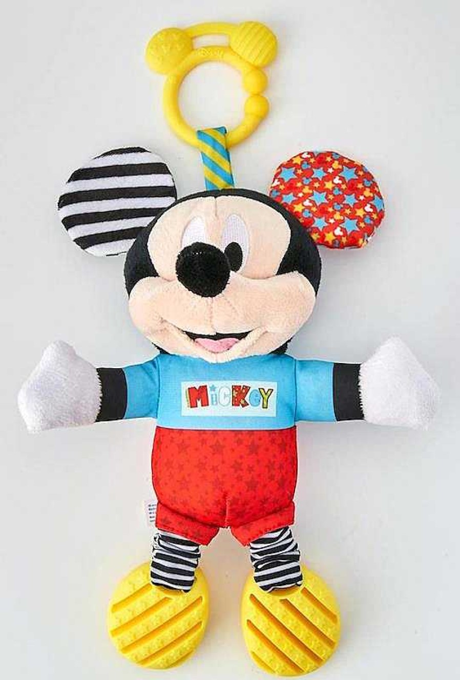 Juguetes Para Beb S Clementoni | Sonajero Mickey Peluche Texturas Con Mordedor De Clementoni