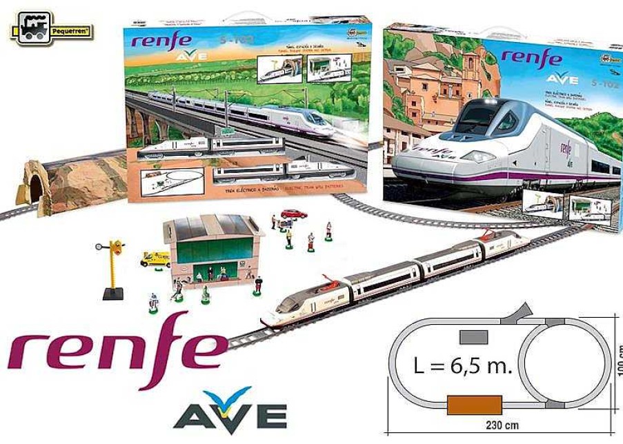 Veh Culos De Juguete Pequetren | Tren Ave De Renfe Con T Nel Y Estaci N