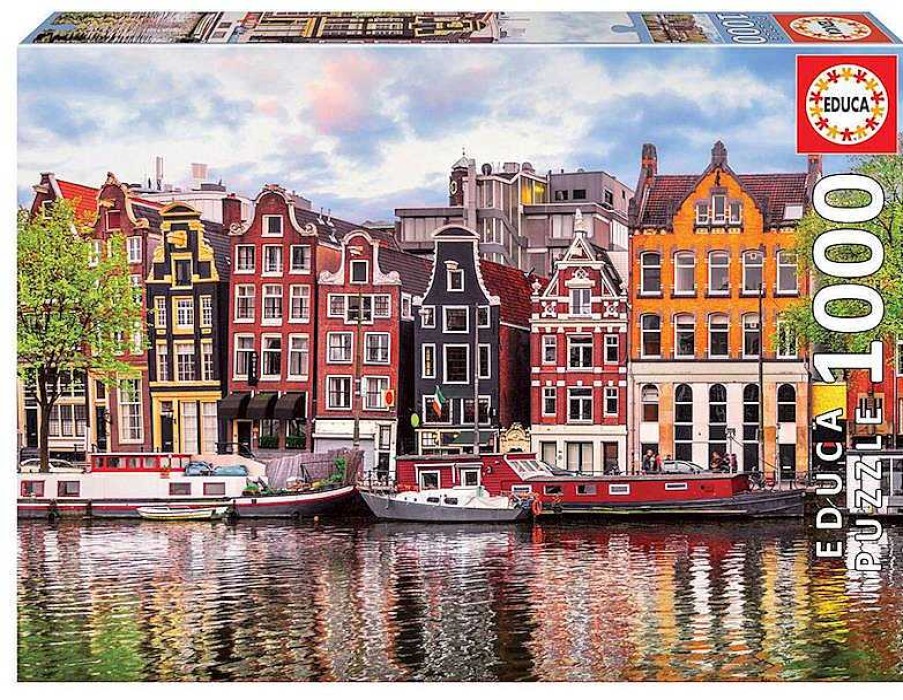 Puzzles Educa Borrás | Puzzle 1000 Piezas Casas Danzantes Amsterdam