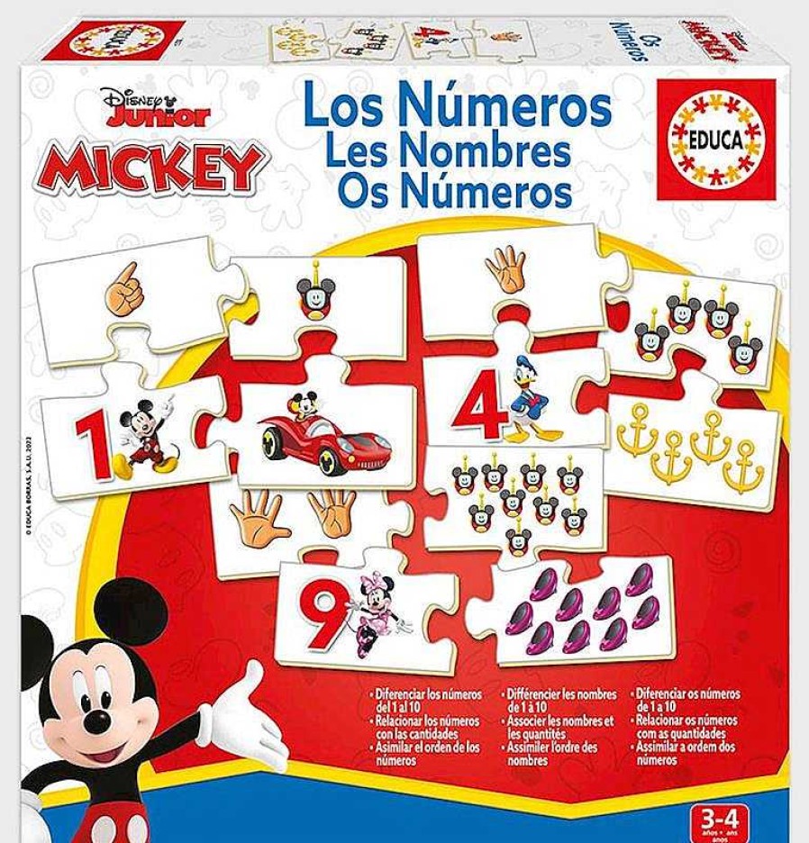 Juegos De Mesa Educa Borrás | Juego Los N Meros Mickey Y Amigos