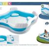 Juguetes Para Piscina Y Accesorios Intex | Piscina Hinchable Con Asientos Family Loungue Intex 882 Litros