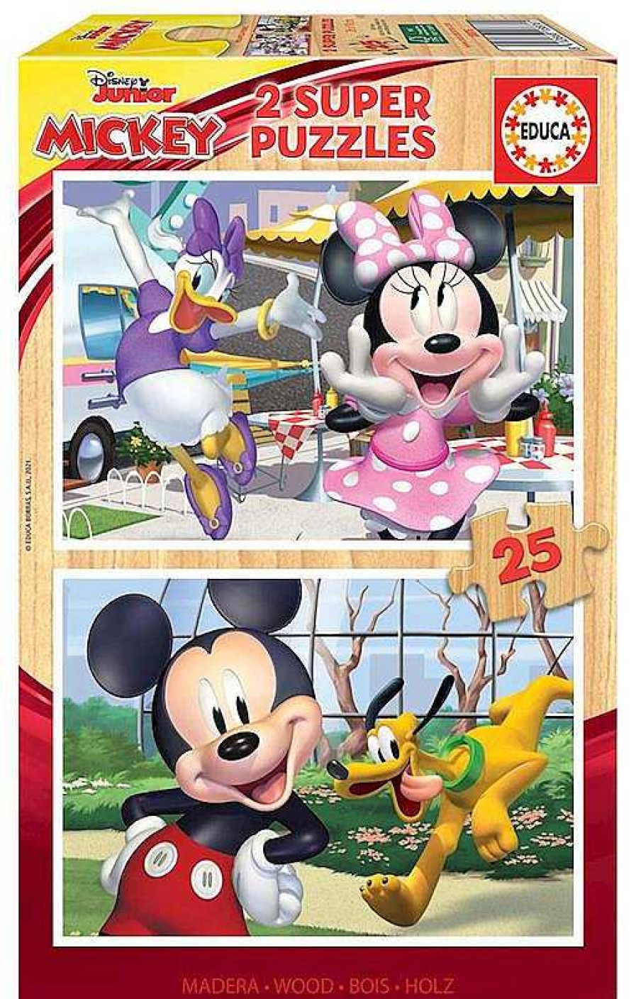 Puzzles Educa Borrás | Puzzle Mickey Y Amigos 2X25 Piezas