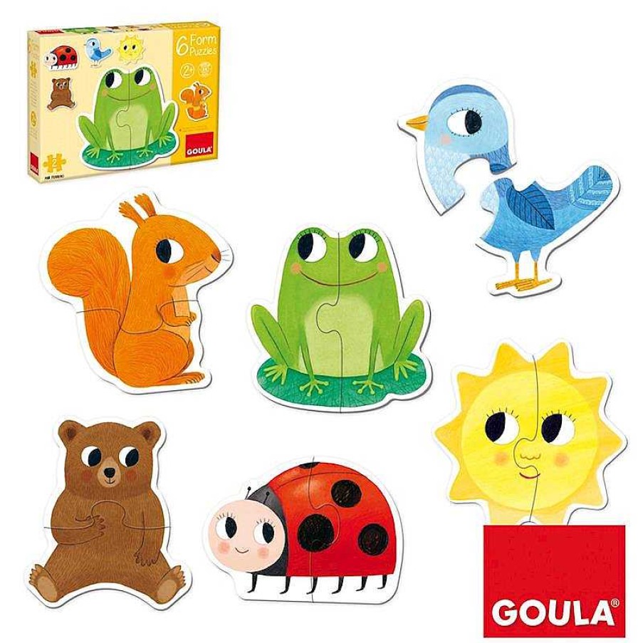 Juguetes Para Beb S Goula | 6 Puzzles Cart N 2 Piezas Goula