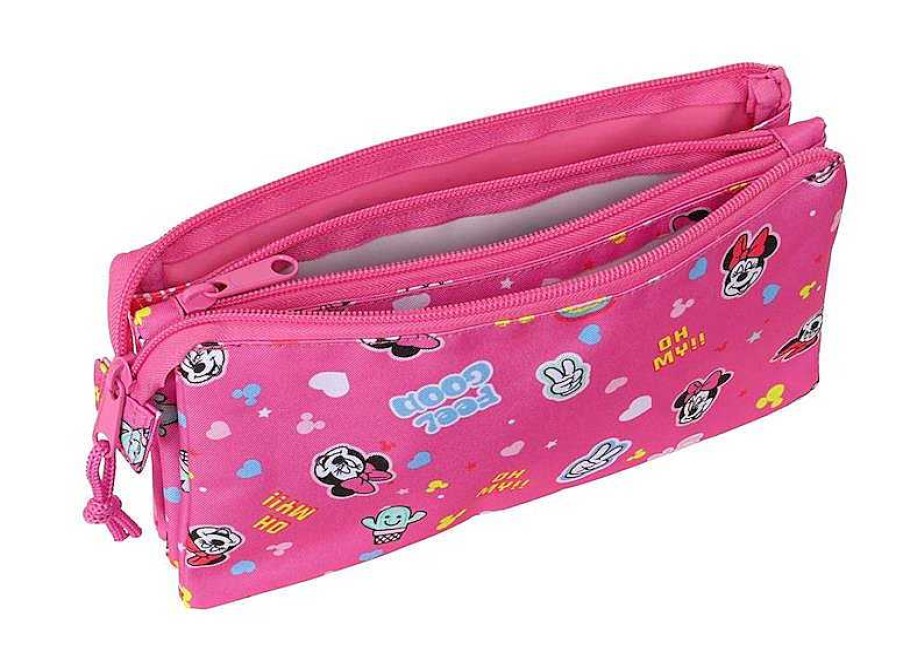 Material Escolar Safta | Estuche Triple Minnie Mouse Lucky