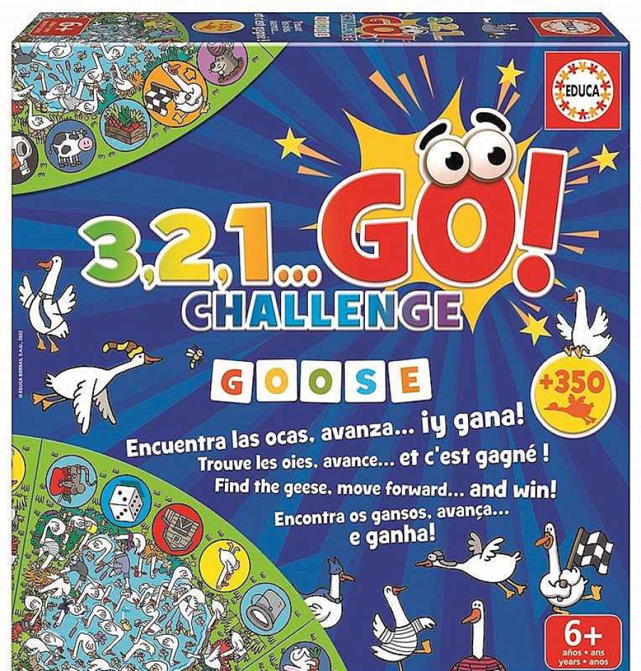 Juegos De Mesa Educa Borrás | Juego 3, 2, 1 Go! Challenge Ganso