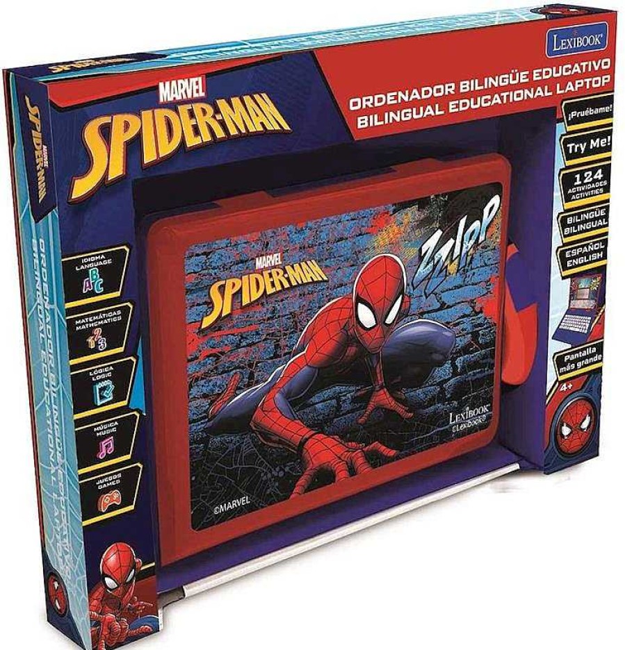 Juguetes Electr Nicos Lexibook | Ordenador Portatil Spiderman Educativo Biling E