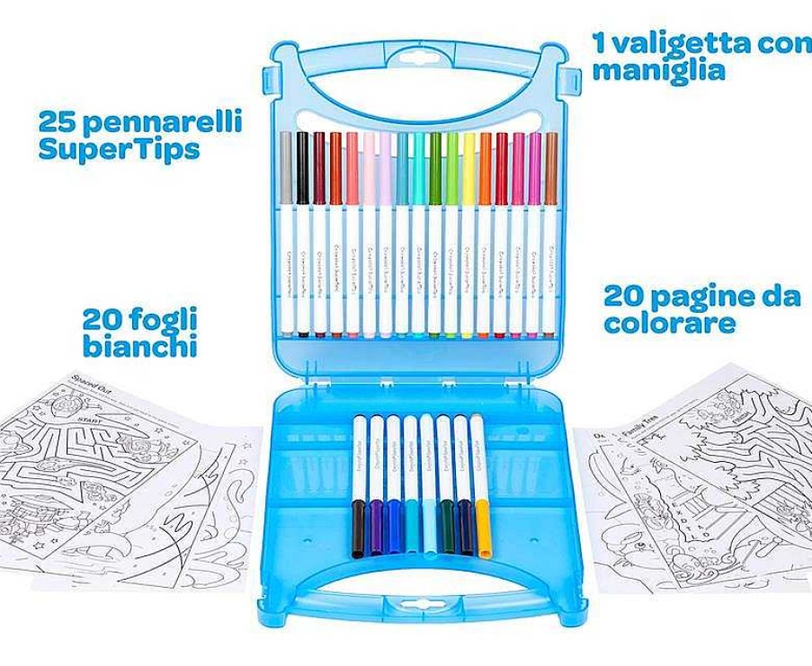 Juegos Del Hogar Crayola | Malet N Set Rotuladores Lavables S Per Punta 65 Piezas Crayola