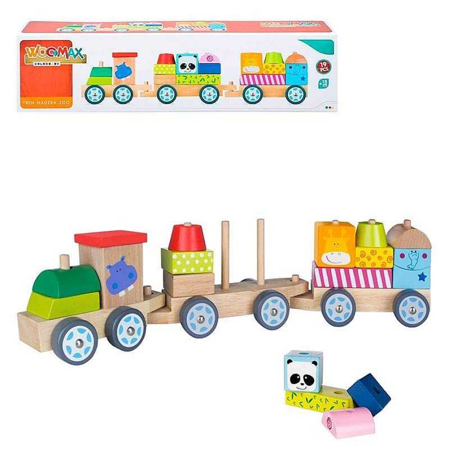 Juguetes Para Beb S Color Baby | Tren De Madera Zoo Preescolar Woomax