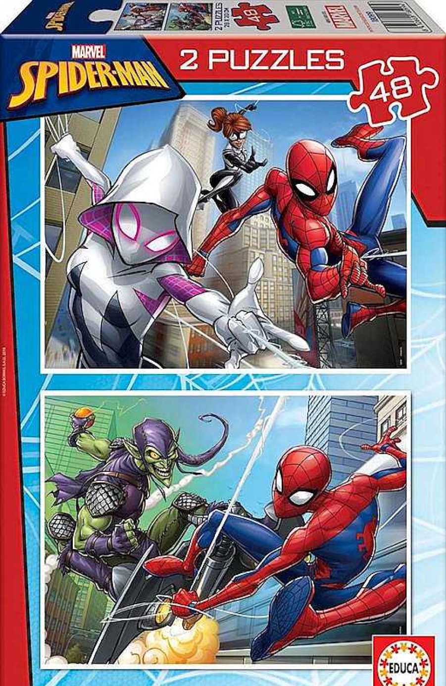 Puzzles Educa Borrás | Puzzle 2X48 Spiderman Educa