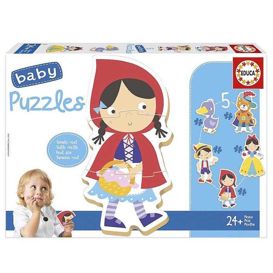 Puzzles Educa Borrás | Puzzles Rase Una Vez Set De 5 Puzzles Progresivos De 3 A 5 Piezas