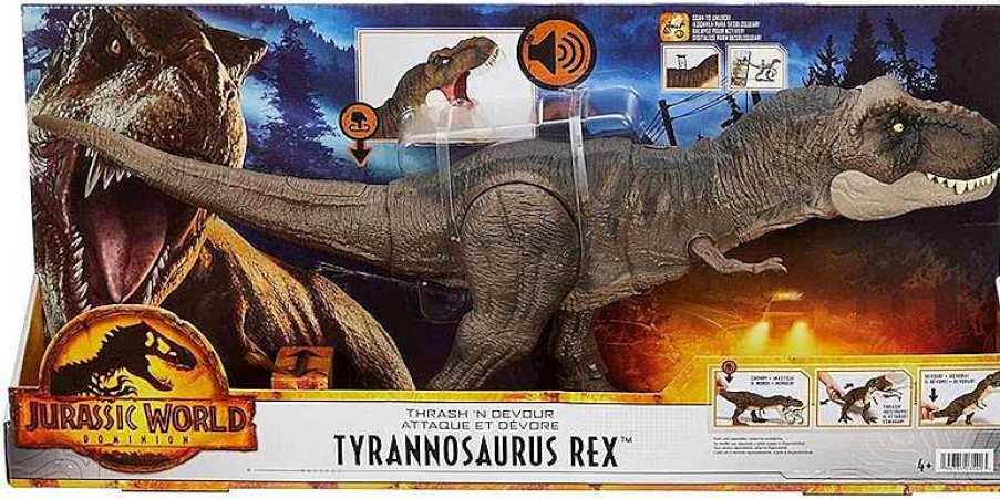 Figuras De Acci N Mattel | Dinosaurio Articulado Jurassic World Golpea Y Devora