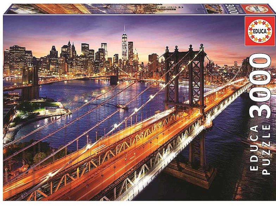 Puzzles Educa Borrás | Puzzle 3000 Piezas Manhattan Al Atardecer