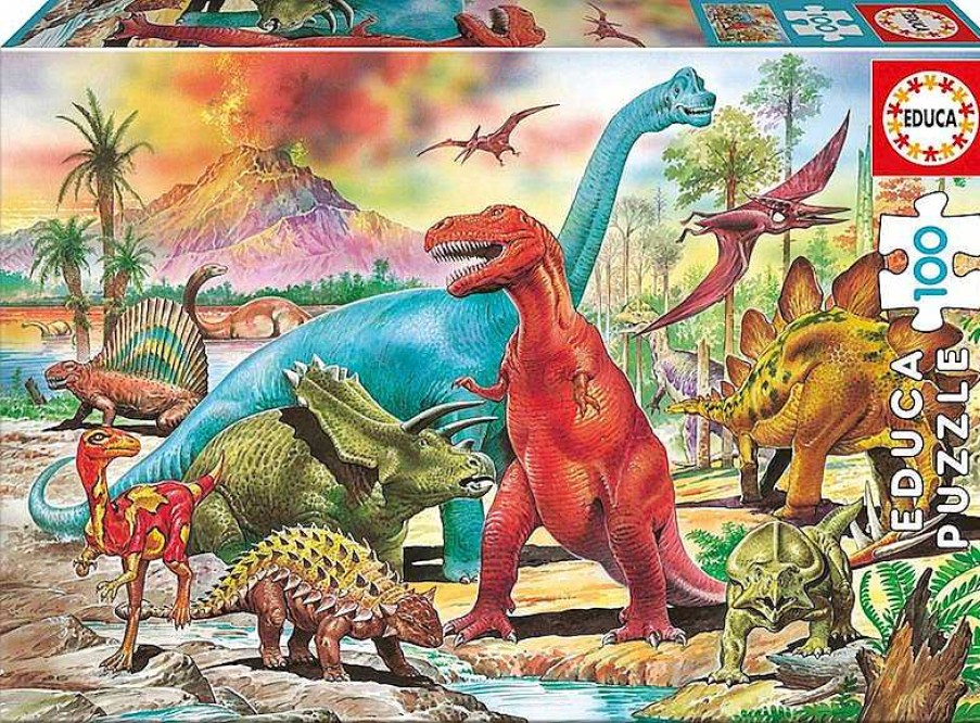 Puzzles Educa Borrás | Puzzle De 100 Piezas Dinosaurios De Educa