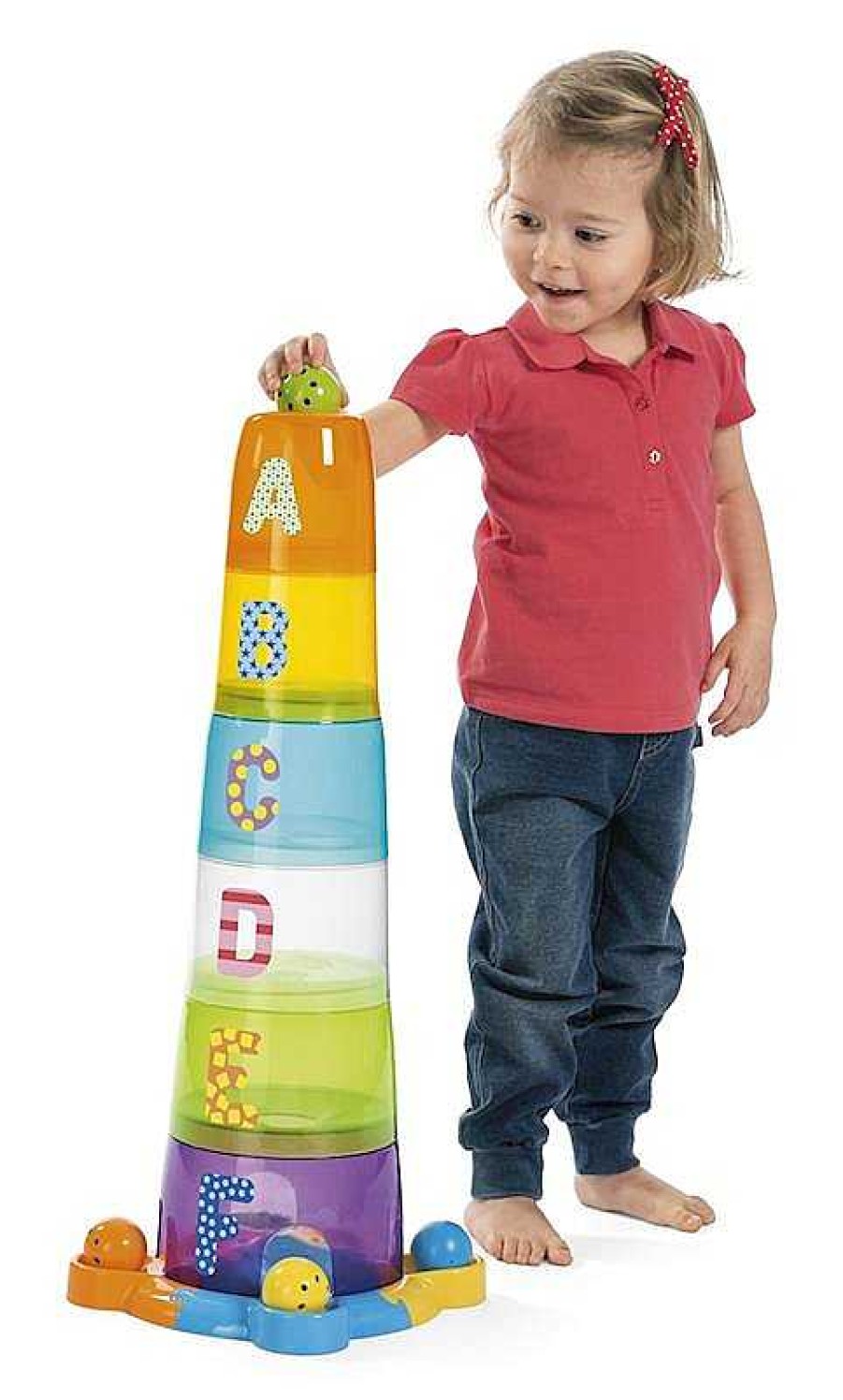 Juguetes Para Beb S Chicco | Juego Apilable Super Torre Con 6 Cubos Y 4 Bolas Chicco