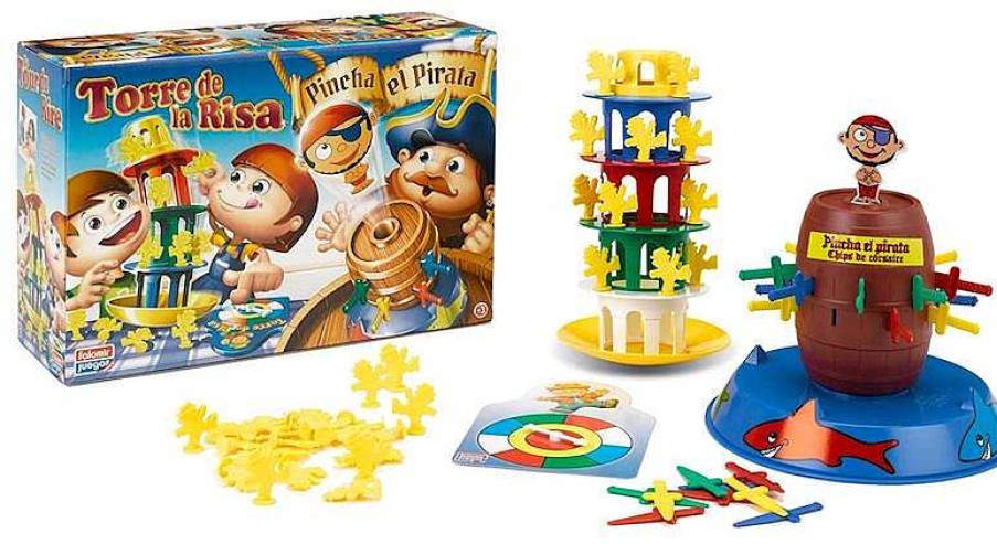 Juegos De Mesa Falomir | Set De Juego Pincha El Pirata Y Torre De La Risa De Falomir