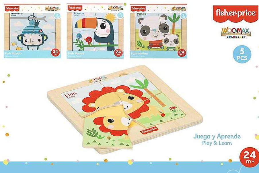 Puzzles Color Baby | Puzzle Animales Madera Fisher Price