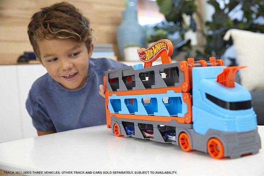 Veh Culos De Juguete Mattel | Cami N Transformable En Pista Hot Wheels