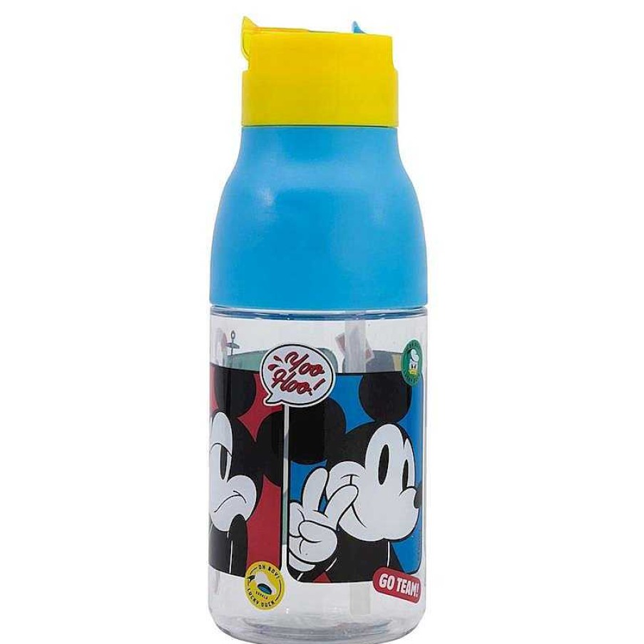 Primera Comuni N Stor | Botella Infantil Con Pajita Mickey Mouse 420Ml