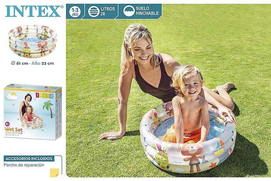 Juguetes Para Piscina Y Accesorios Intex | Piscina Hinchable De Aros Decorados 33 Litros