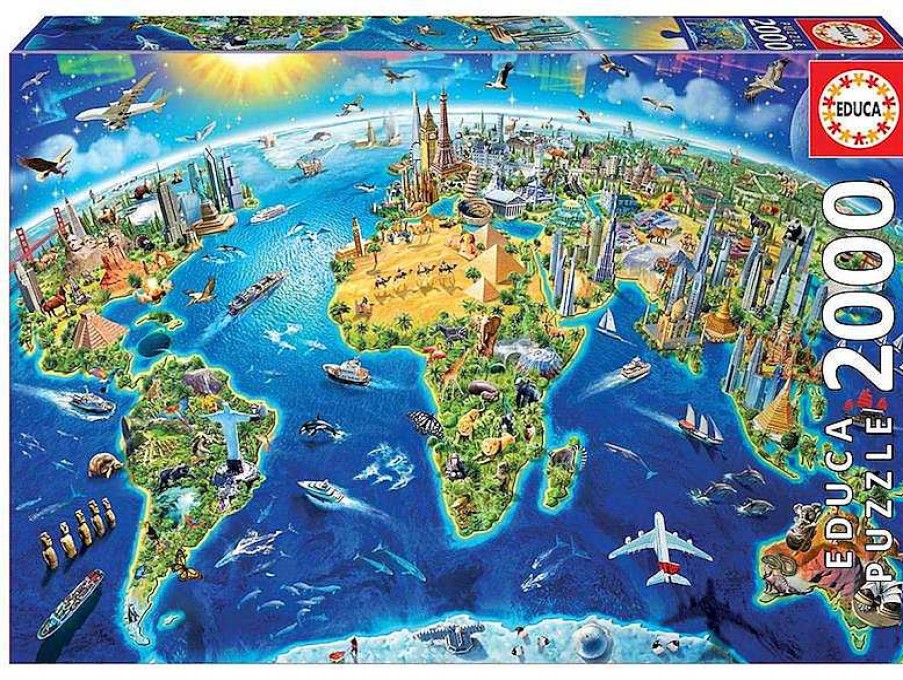 Puzzles Educa Borrás | Puzzle 2000 Piezas S Mbolos Del Mundo