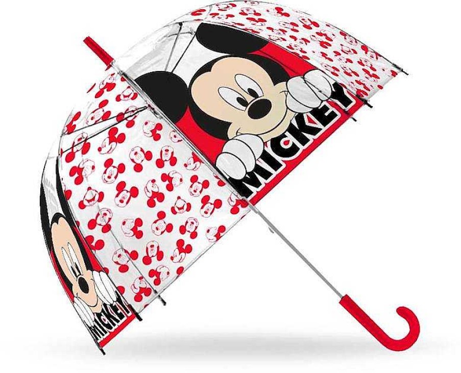 Material Escolar Kids Euroswan | Paraguas Mickey Transparente Campana 46 Cm