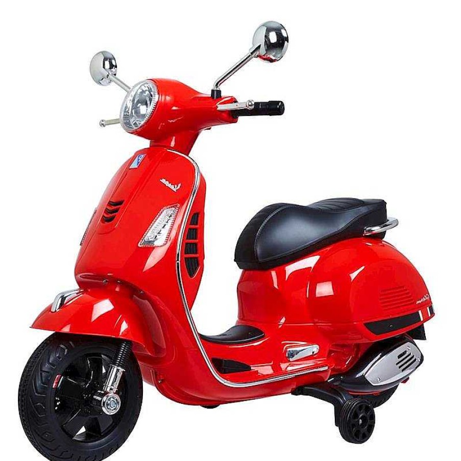 Coches El Ctricos Infantiles Ociotrends | Moto Vespa Roja De Bater A