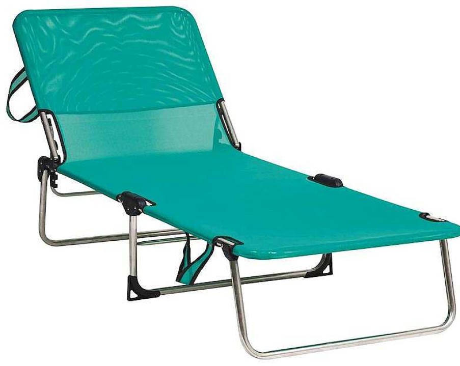 Juguetes Verano Alco | Cama Playa Aluminio Multiposici N Verde