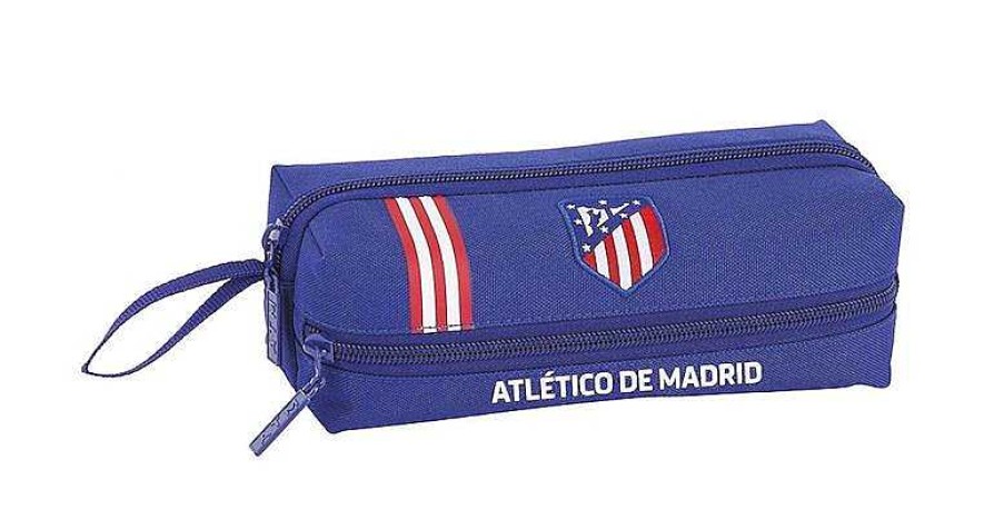 Material Escolar Safta | Estuche 3 Cremalleras Atl Tico De Madrid In Blue