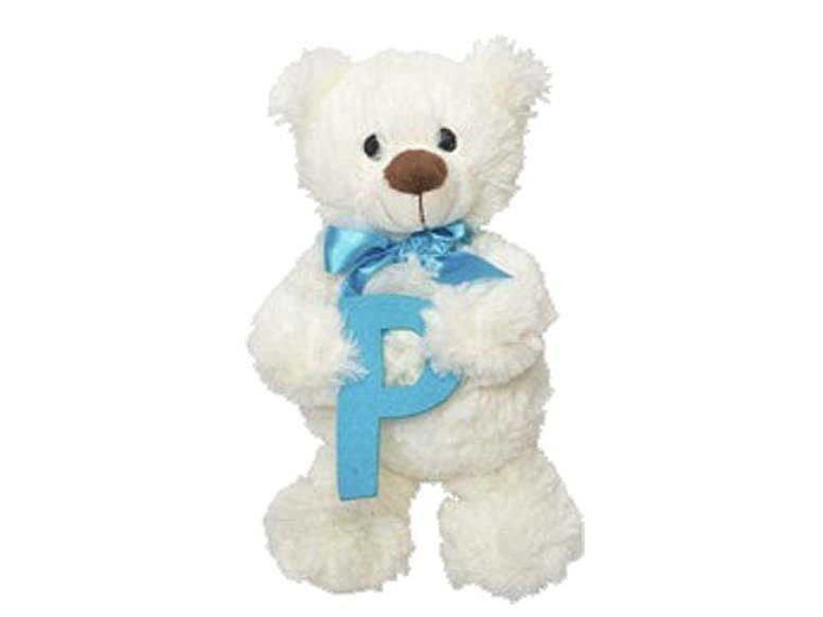 Peluches Beatriz | Peluche Osito Con Letra P 23 Cm Artesan As Beatriz