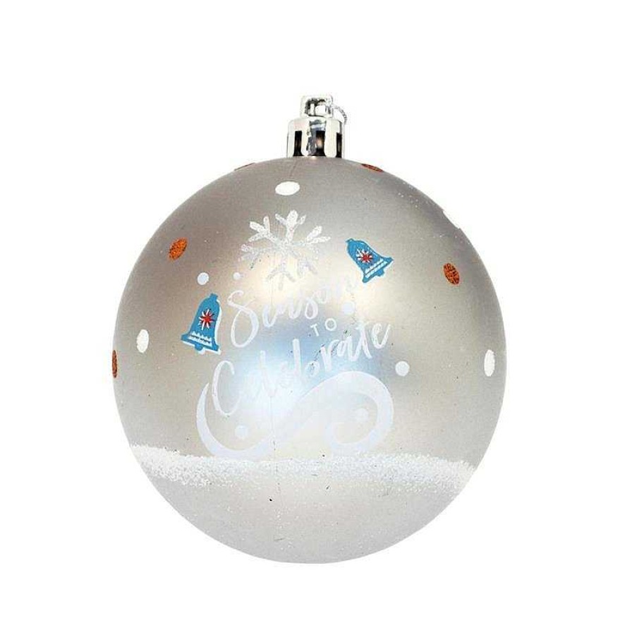 Adornos Navide Os Safta | 10 Bolas Navidad Plata Frozen Ii Memories