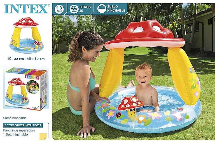 Juguetes Para Piscina Y Accesorios Intex | Piscina Hinchable Champi On 102X89Cm