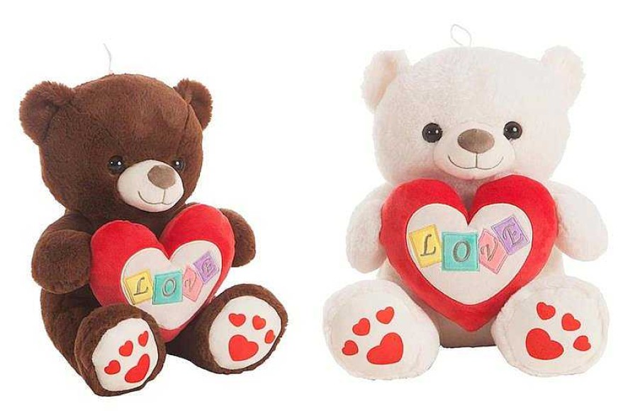 Peluches Creaciones Llopis | Peluche Oso Coraz N Cuadro Love 32 Cm