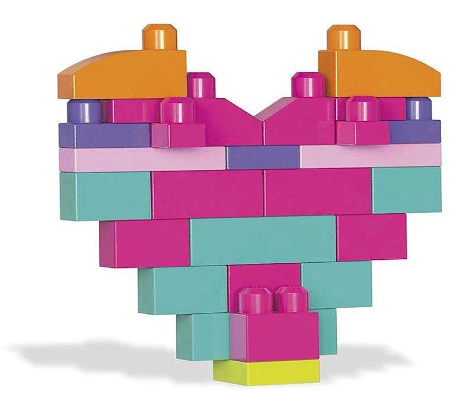 Juguetes Para Beb S Mega Bloks | Megabloks Bolsa Con 60 Piezas Rosa Mattel