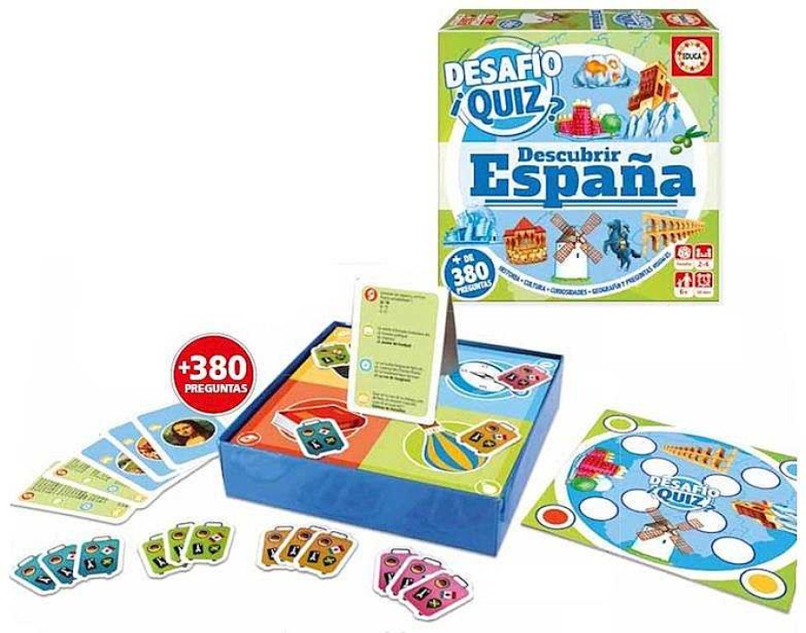 Juegos De Mesa Educa Borrás | Juego Desafio Quiz Descubrir Espa A Educa