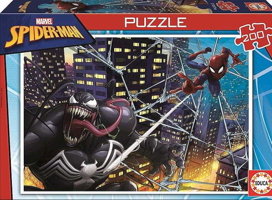 Puzzles Educa Borrás | Puzzle Spiderman Y Venom 200 Piezas