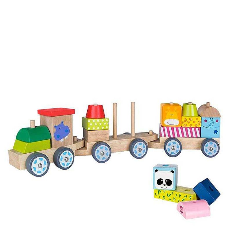 Juguetes Para Beb S Color Baby | Tren De Madera Zoo Preescolar Woomax