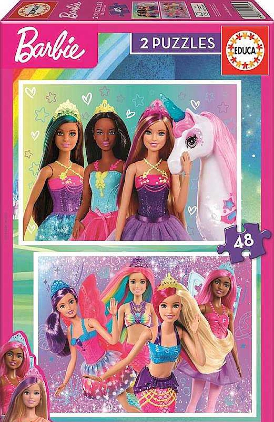 Puzzles Educa Borrás | Puzzle Barbie Dreamtopia 2X48