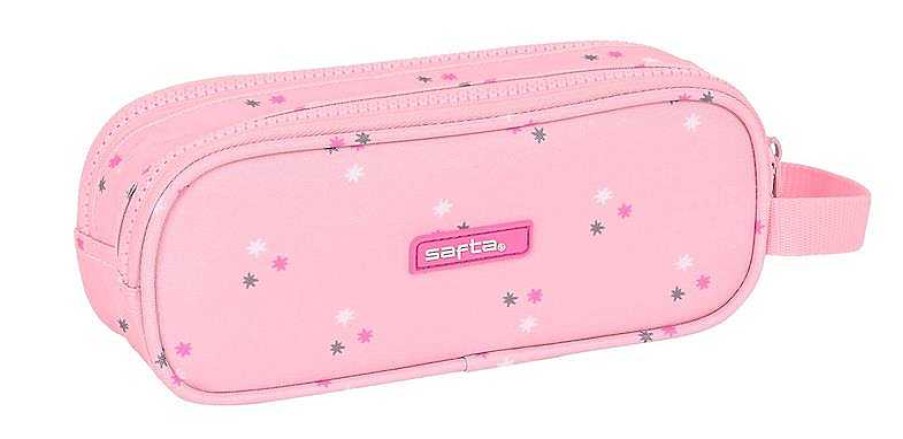 Material Escolar Safta | Coraz N Rosa Estuche Doble Safta