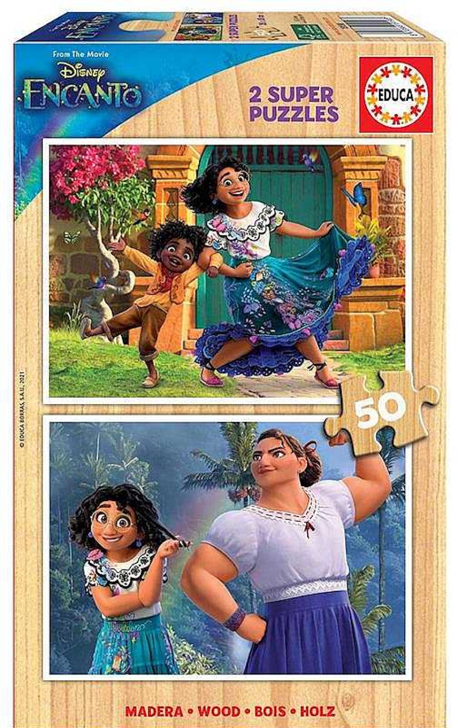 Puzzles Educa Borrás | Puzzle Disney Encanto Madera 2X50