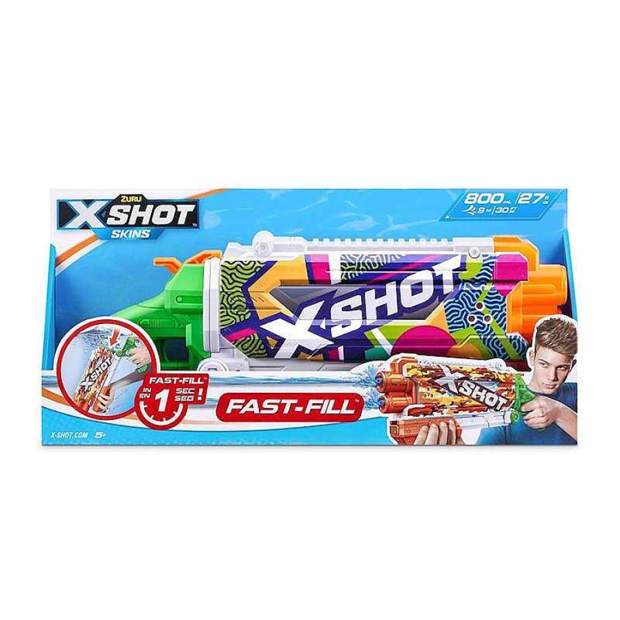 Juguetes Para Piscina Y Accesorios Zuru | Pistola De Agua X-Shot Skins Pump Action Fast-Fill