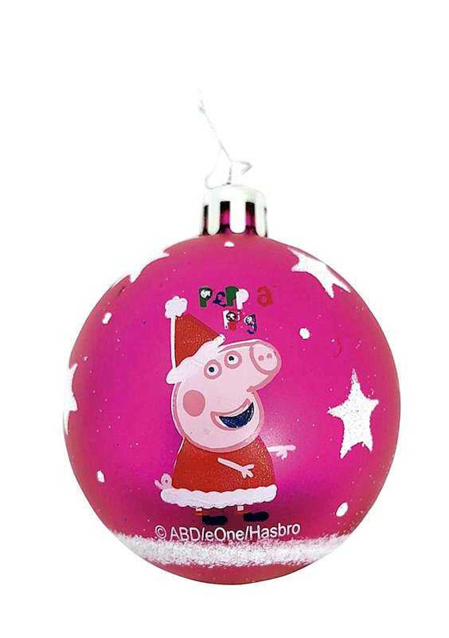 Adornos Navide Os Safta | Bolas Navidad Peppa Pig Cosy Corner Pack 6 Rosa